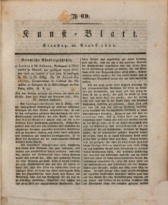 Morgenblatt für gebildete Stände. Kunst-Blatt (Morgenblatt für gebildete Stände) Dienstag 28. August 1832
