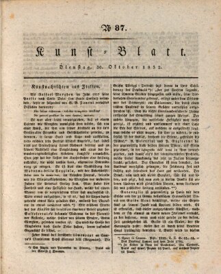 Morgenblatt für gebildete Stände. Kunst-Blatt (Morgenblatt für gebildete Stände) Dienstag 30. Oktober 1832