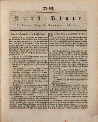 Morgenblatt für gebildete Stände. Kunst-Blatt (Morgenblatt für gebildete Stände) Donnerstag 15. November 1832