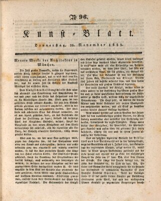 Morgenblatt für gebildete Stände. Kunst-Blatt (Morgenblatt für gebildete Stände) Donnerstag 29. November 1832