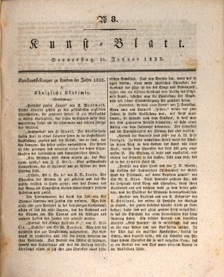 Morgenblatt für gebildete Stände. Kunst-Blatt (Morgenblatt für gebildete Stände) Donnerstag 24. Januar 1833