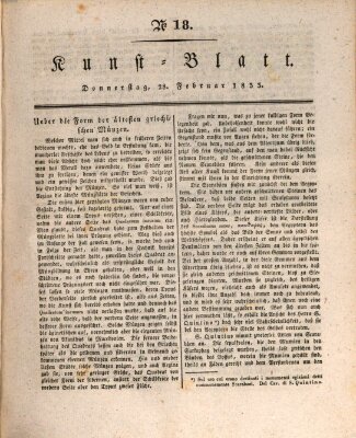 Morgenblatt für gebildete Stände. Kunst-Blatt (Morgenblatt für gebildete Stände) Donnerstag 28. Februar 1833