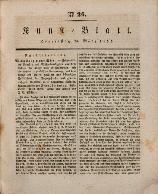 Morgenblatt für gebildete Stände. Kunst-Blatt (Morgenblatt für gebildete Stände) Donnerstag 28. März 1833