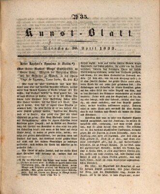 Morgenblatt für gebildete Stände. Kunst-Blatt (Morgenblatt für gebildete Stände) Dienstag 30. April 1833