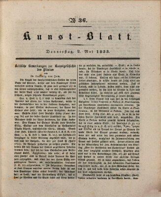 Morgenblatt für gebildete Stände. Kunst-Blatt (Morgenblatt für gebildete Stände) Donnerstag 2. Mai 1833