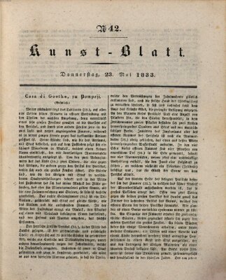 Morgenblatt für gebildete Stände. Kunst-Blatt (Morgenblatt für gebildete Stände) Donnerstag 23. Mai 1833