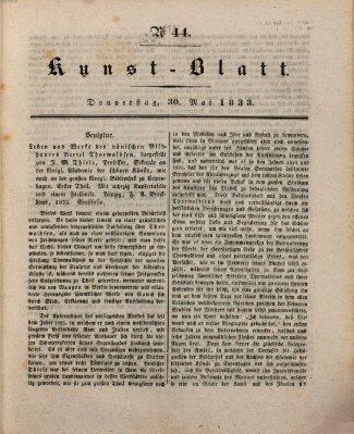 Morgenblatt für gebildete Stände. Kunst-Blatt (Morgenblatt für gebildete Stände) Donnerstag 30. Mai 1833