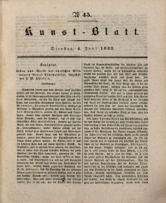 Morgenblatt für gebildete Stände. Kunst-Blatt (Morgenblatt für gebildete Stände) Dienstag 4. Juni 1833