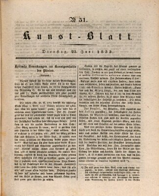 Morgenblatt für gebildete Stände. Kunst-Blatt (Morgenblatt für gebildete Stände) Dienstag 25. Juni 1833