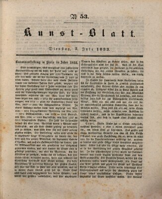 Morgenblatt für gebildete Stände. Kunst-Blatt (Morgenblatt für gebildete Stände) Dienstag 2. Juli 1833