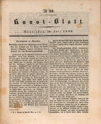 Morgenblatt für gebildete Stände. Kunst-Blatt (Morgenblatt für gebildete Stände) Donnerstag 18. Juli 1833