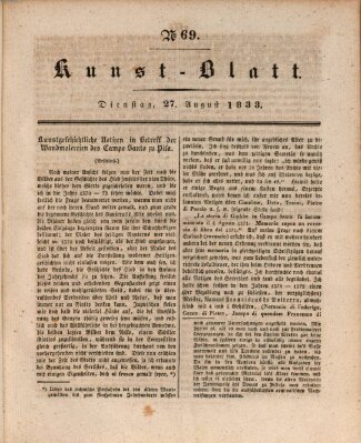 Morgenblatt für gebildete Stände. Kunst-Blatt (Morgenblatt für gebildete Stände) Dienstag 27. August 1833