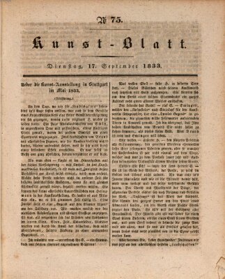 Morgenblatt für gebildete Stände. Kunst-Blatt (Morgenblatt für gebildete Stände) Dienstag 17. September 1833