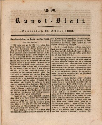 Morgenblatt für gebildete Stände. Kunst-Blatt (Morgenblatt für gebildete Stände) Donnerstag 31. Oktober 1833