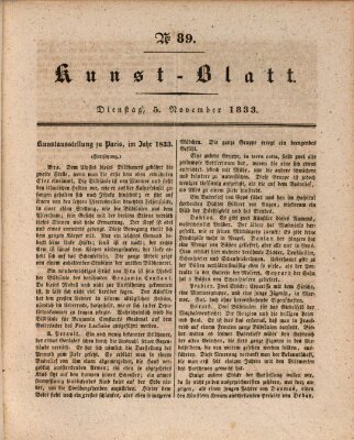 Morgenblatt für gebildete Stände. Kunst-Blatt (Morgenblatt für gebildete Stände) Dienstag 5. November 1833