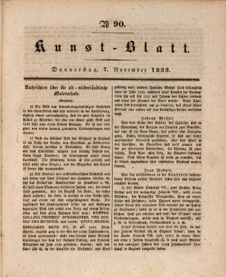 Morgenblatt für gebildete Stände. Kunst-Blatt (Morgenblatt für gebildete Stände) Donnerstag 7. November 1833