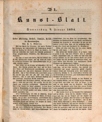 Morgenblatt für gebildete Stände. Kunst-Blatt (Morgenblatt für gebildete Stände) Donnerstag 2. Januar 1834