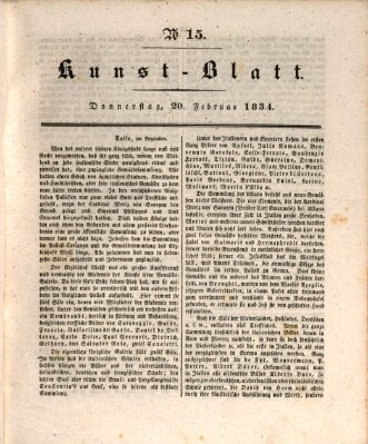 Morgenblatt für gebildete Stände. Kunst-Blatt (Morgenblatt für gebildete Stände) Donnerstag 20. Februar 1834