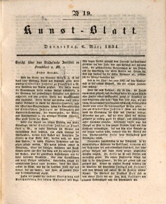 Morgenblatt für gebildete Stände. Kunst-Blatt (Morgenblatt für gebildete Stände) Donnerstag 6. März 1834