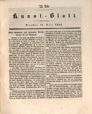 Morgenblatt für gebildete Stände. Kunst-Blatt (Morgenblatt für gebildete Stände) Dienstag 11. März 1834
