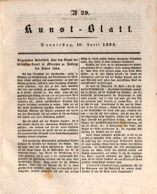 Morgenblatt für gebildete Stände. Kunst-Blatt (Morgenblatt für gebildete Stände) Donnerstag 10. April 1834