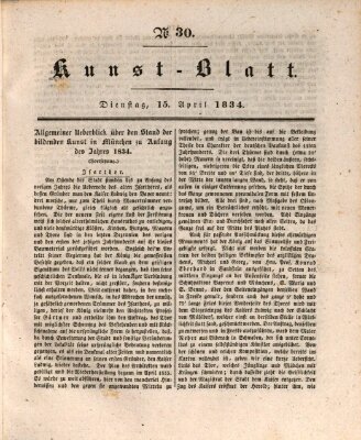 Morgenblatt für gebildete Stände. Kunst-Blatt (Morgenblatt für gebildete Stände) Dienstag 15. April 1834