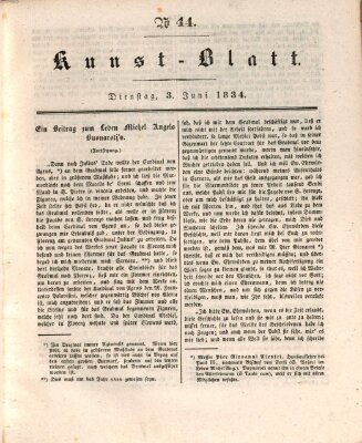 Morgenblatt für gebildete Stände. Kunst-Blatt (Morgenblatt für gebildete Stände) Dienstag 3. Juni 1834