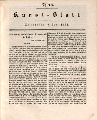 Morgenblatt für gebildete Stände. Kunst-Blatt (Morgenblatt für gebildete Stände) Donnerstag 5. Juni 1834