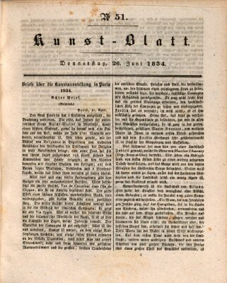 Morgenblatt für gebildete Stände. Kunst-Blatt (Morgenblatt für gebildete Stände) Donnerstag 26. Juni 1834