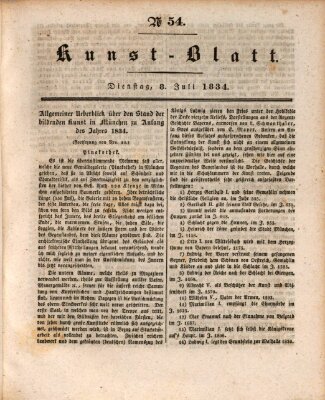 Morgenblatt für gebildete Stände. Kunst-Blatt (Morgenblatt für gebildete Stände) Dienstag 8. Juli 1834