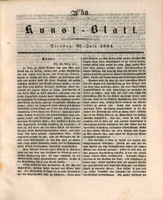 Morgenblatt für gebildete Stände. Kunst-Blatt (Morgenblatt für gebildete Stände) Dienstag 22. Juli 1834