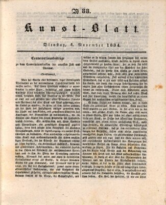 Morgenblatt für gebildete Stände. Kunst-Blatt (Morgenblatt für gebildete Stände) Dienstag 4. November 1834