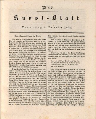 Morgenblatt für gebildete Stände. Kunst-Blatt (Morgenblatt für gebildete Stände) Donnerstag 4. Dezember 1834