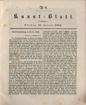 Morgenblatt für gebildete Stände. Kunst-Blatt (Morgenblatt für gebildete Stände) Dienstag 13. Januar 1835