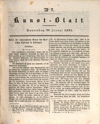 Morgenblatt für gebildete Stände. Kunst-Blatt (Morgenblatt für gebildete Stände) Donnerstag 22. Januar 1835