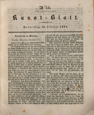 Morgenblatt für gebildete Stände. Kunst-Blatt (Morgenblatt für gebildete Stände) Donnerstag 19. Februar 1835