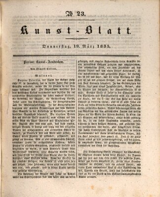 Morgenblatt für gebildete Stände. Kunst-Blatt (Morgenblatt für gebildete Stände) Donnerstag 19. März 1835