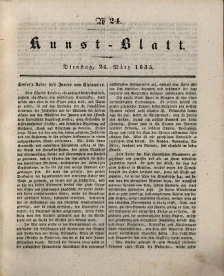 Morgenblatt für gebildete Stände. Kunst-Blatt (Morgenblatt für gebildete Stände) Dienstag 24. März 1835