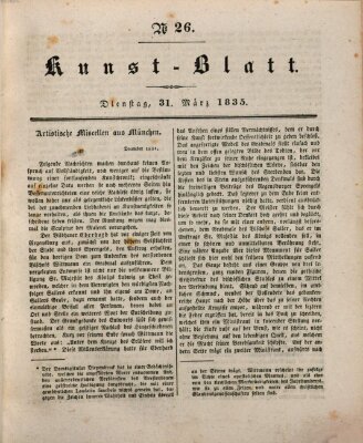 Morgenblatt für gebildete Stände. Kunst-Blatt (Morgenblatt für gebildete Stände) Dienstag 31. März 1835