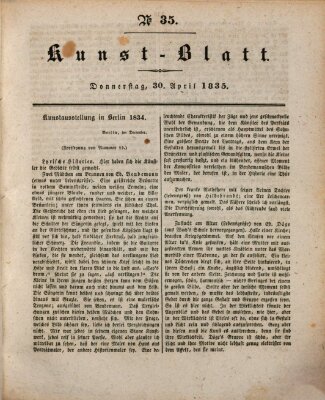 Morgenblatt für gebildete Stände. Kunst-Blatt (Morgenblatt für gebildete Stände) Donnerstag 30. April 1835
