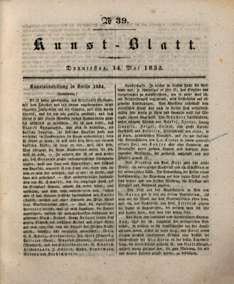 Morgenblatt für gebildete Stände. Kunst-Blatt (Morgenblatt für gebildete Stände) Donnerstag 14. Mai 1835