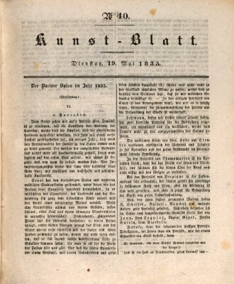 Morgenblatt für gebildete Stände. Kunst-Blatt (Morgenblatt für gebildete Stände) Dienstag 19. Mai 1835