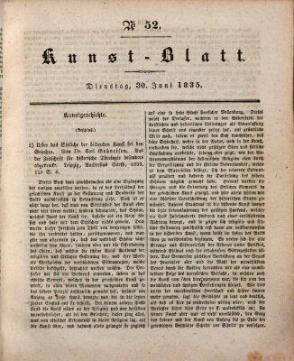 Morgenblatt für gebildete Stände. Kunst-Blatt (Morgenblatt für gebildete Stände) Dienstag 30. Juni 1835