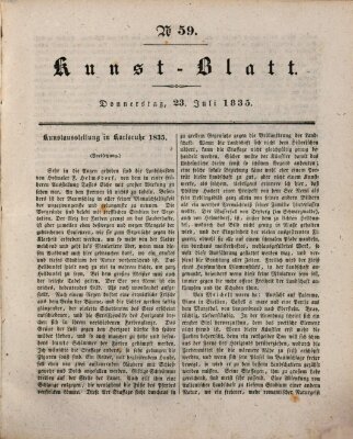 Morgenblatt für gebildete Stände. Kunst-Blatt (Morgenblatt für gebildete Stände) Donnerstag 23. Juli 1835