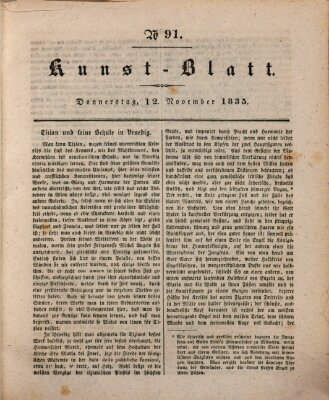 Morgenblatt für gebildete Stände. Kunst-Blatt (Morgenblatt für gebildete Stände) Donnerstag 12. November 1835