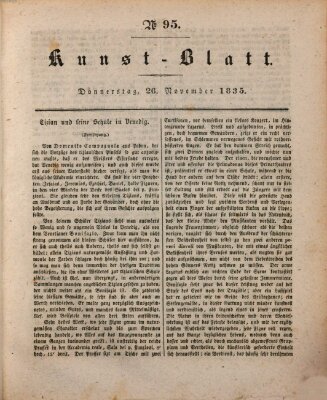 Morgenblatt für gebildete Stände. Kunst-Blatt (Morgenblatt für gebildete Stände) Donnerstag 26. November 1835