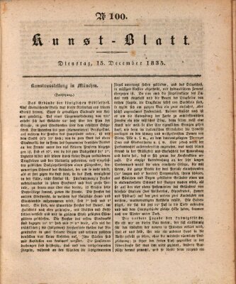 Morgenblatt für gebildete Stände. Kunst-Blatt (Morgenblatt für gebildete Stände) Dienstag 15. Dezember 1835