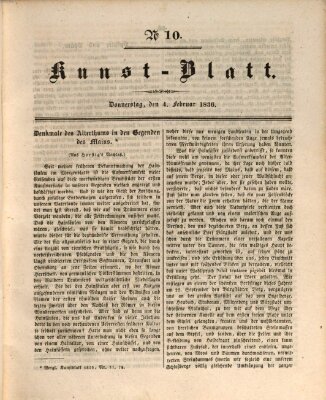 Morgenblatt für gebildete Stände. Kunst-Blatt (Morgenblatt für gebildete Stände) Donnerstag 4. Februar 1836