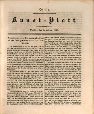 Morgenblatt für gebildete Stände. Kunst-Blatt (Morgenblatt für gebildete Stände) Dienstag 9. Februar 1836