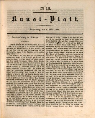 Morgenblatt für gebildete Stände. Kunst-Blatt (Morgenblatt für gebildete Stände) Donnerstag 3. März 1836